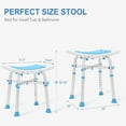 HealthLine Upgraded Heavy Duty Shower Stool 550 lbs Bath Seat Chair