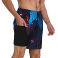 thumbnail image 2 of Daiia Spooky Halloween Night Scene Mens Swim Trunks Swim Shorts Quick Dry Swim Shorts with Mesh Lining Pockets-Medium, 2 of 9