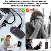 UDH Body Cam, 1080P with Screen, Mini Wearable Action Camera with Magnetic Charging Case, Waterproof Portable Video Recorder for Work, Outdoors