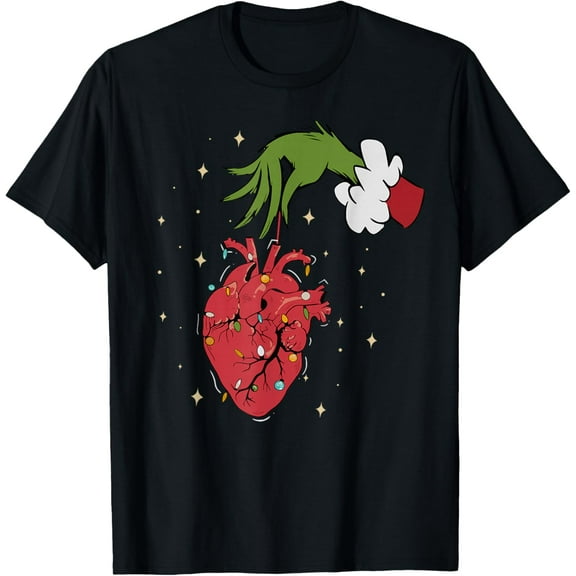 Cardiology Anatomy Hear Christmas Nurse Xmas Pajamas Holiday T-Shirt tee