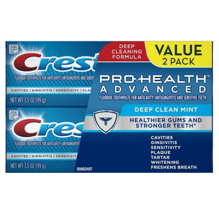 Crest Pro-Health Advanced Deep Clean Mint Toothpaste, 3.5 oz, Pack of