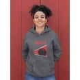 thumbnail image 2 of Abstract Red World Rave Style Hoodie Women -Image by Shutterstock, Female 4X-Large, 2 of 4
