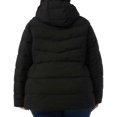 thumbnail image 5 of 32 Degrees Womens Wide Channel Hooded Puffer Jacket Black XL, 5 of 7