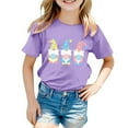 thumbnail image 3 of Girls Easter Shirt Size 6 Easter Day Easter Printed Short Sleeve Tee for Toddler Everyday Girls Summer Tops T-Shirts,Light ,8-9 Years, 3 of 3
