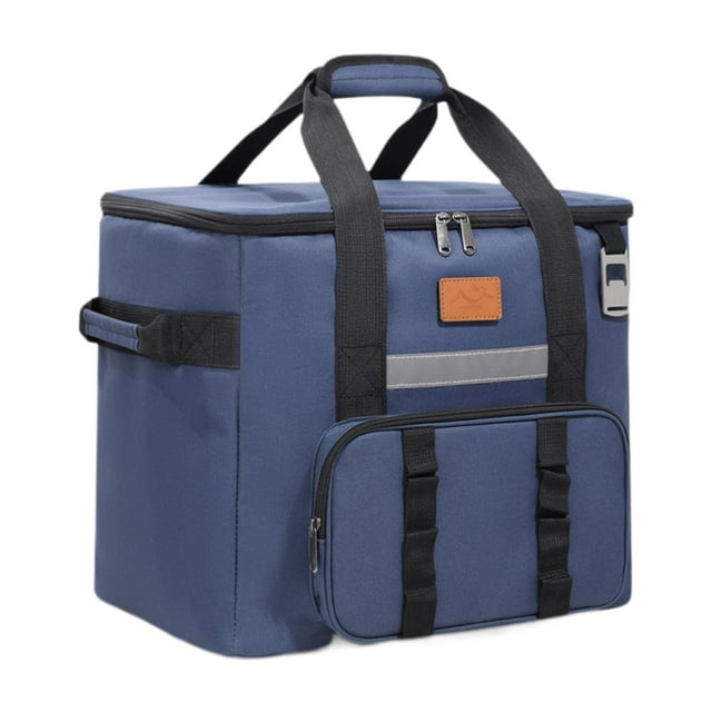 Bolsa más enfriador Bolsa térmica Reutilizable Zipe Versátil Lunch Box Lunch Tote para caminatas Trips de día de parque Almuerzo de trabajo Azul oscuro