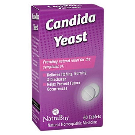 NatraBio Candida Yeast Tablets, 60 Ct (Best Remedy For Candida)
