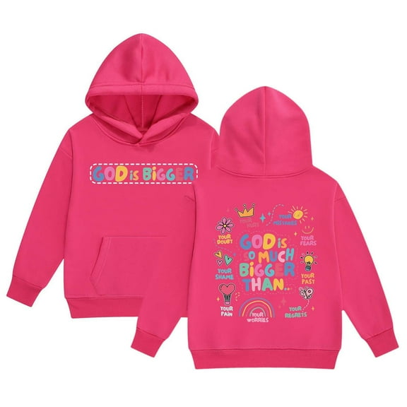 Little Girls Hoodies Sweatshirts Kids Hoodie Letter Long Sleeve Pocket Hoodie Jacket Clothes Hot Pink Size 6-7T