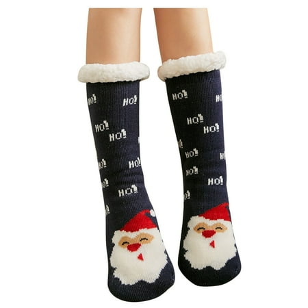 

LBECLEY Locksmith Socks -Lined Soft Winter Fuzzy Women s Slipper Warm Socks Grippers Socks Women Fishnet Socks for Women Womens Socks Navy One Size