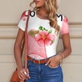 thumbnail image 6 of Fotbe Hello Summer Gnome Women's Crew Neck Short Sleeves Bodysuit Tops Round Neck Slim Sleeveless Soft Comfortable Basic-Small, 6 of 7