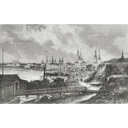 A View Of Arkhangelsk Russia In The 19Th Century From El Mundo En La Mano Published 1878