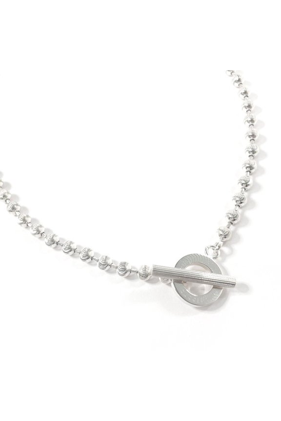 Pre-Owned GUCCI Ball Chain Necklace 602736 J8400 8106, Sterling Silver 925, Unisex