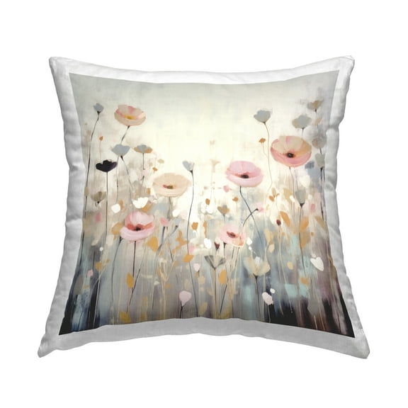 Stupell Industries Abstract Poppy Meadow Decorative Printed Throw Pillow, 18 x 18
