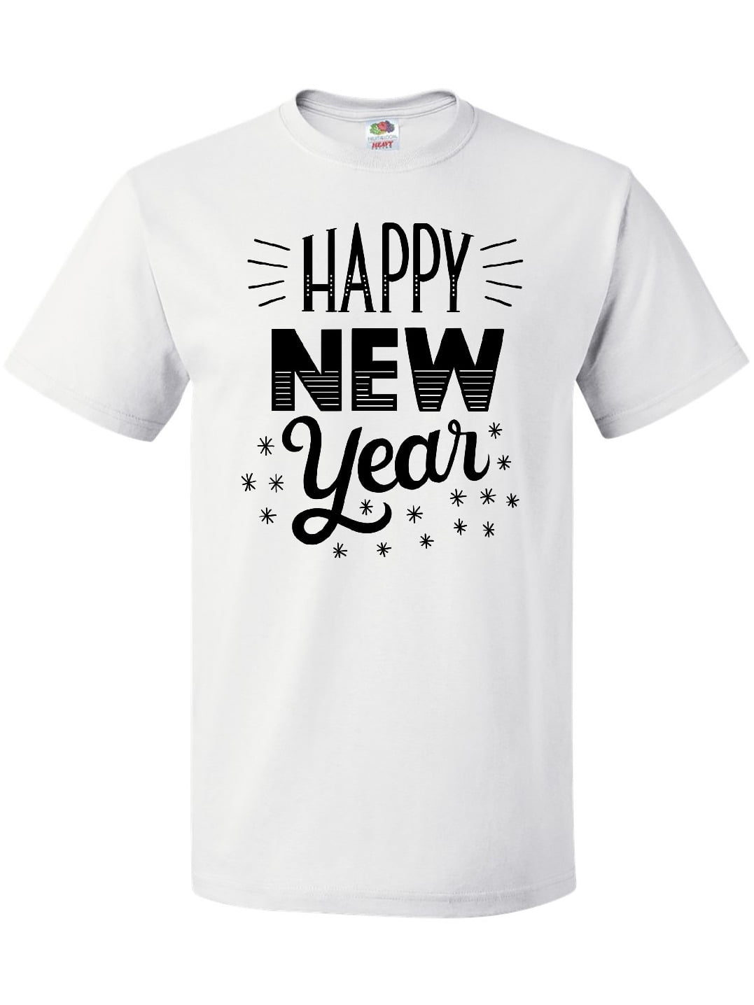 inktastic Happy New Year in Pink and Yellow with Stars Baby T-Shirt