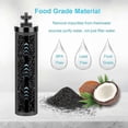 thumbnail image 2 of Repuesto de filtro de agua para Berkey, sistema de filtración de agua, repuestos de filtro de agua por gravedad, 4 unidades de regalo negras ZMYX, 2 of 5