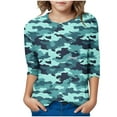 thumbnail image 6 of Lopecy-Sta Soft Camouflage Print 3/4 Sleeve Kids Top for Boys & Girls 3-12 Years - Comfortable Pullover Casual Shirt for Spring Fall Winter, 6 of 6
