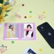 thumbnail image 3 of Tarjetero Kpop de 3 pulgadas (arcoíris), mini álbum de fotos Kpop, tarjetero hueco en forma de corazón, 40 bolsillos con lindo colgante para colección de fotos, 3 of 5