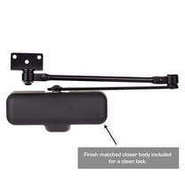 Brinks Commercial 5035121 Steel Hydraulic Door Closer, Matte Black