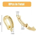 thumbnail image 2 of 8pcs Brass Micro Pave Cubic Zirconia Enhancer Shortener Pendant Bails Hinged Bails with Loop Lead Free & Nickel Free & Cadmium Free Golden 14x7.5x2.8mm Hole: 1.2mm Inner Diameter: 7.7x4.1mm, 2 of 5