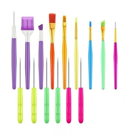 

15 Pieces Cake Decorating Tool Set Sugar Cookie Brushes Tweezers