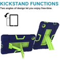 thumbnail image 4 of Mignova pour Lenovo Tab M8 Étui 8,0 Pouces, Hybride à Trois Couches, Étui Intégrale Antichoc, Armure de Protection Robuste Intégrale avec Support pour Tablette Lenovo Tab M8/M8 Smart Tab 8,0 (Marine/vert), 4 of 7