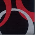 thumbnail image 3 of Linon Corfu Spheres Machine Made Heat Set Frieze Yarn Pile 8'x10'3" Rug in Black, 3 of 3