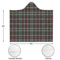 thumbnail image 3 of Wearable Blanket,Green and Red Checkerboard Checkered Pattern Hooded Wearable Flannel Blanket for Adults & Teens,Winter Poncho Shawl Wrap Cape Cozy Anti-Pill,50"x60", 3 of 5