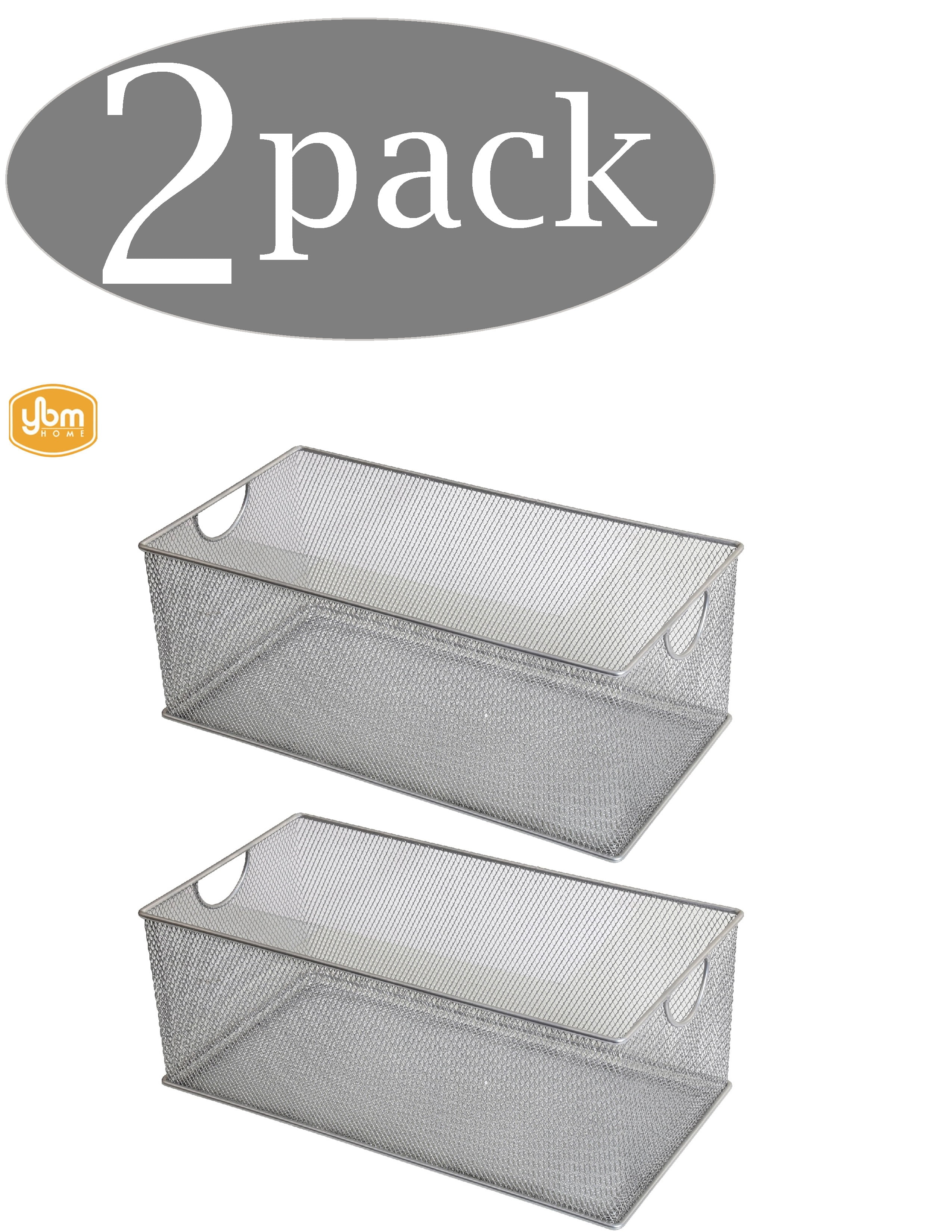 Ybm Home Wire Mesh Open Bin Shelf Storage Basket Kitchen Pantry