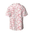 thumbnail image 4 of Goofa Cute Hand Drawn Hearts Printed Men's Casual Short-sleeved Shirt,Lightweight Breathable Button-down,Summer Casual men's top,Versatile Fashion shirt-XX-Large, 4 of 7