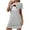 Gray-Christmas, variant on Xfvqtps Christmas Nightgown For Women Large Size Merry Christmas And Christmas Hat Chest Print Short Sleeve Crewneck Solid Color Fashion Comfortable Soft Sleepshirts Black