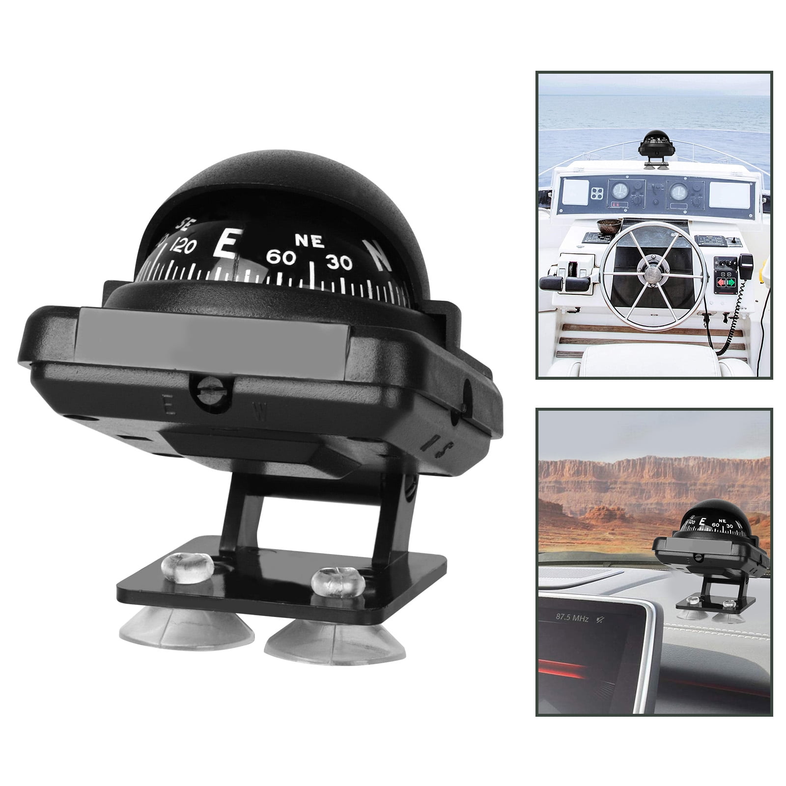 Marine Boat Car Dashboard Adjustable Compass Navigation Ball Decoration Welcome 