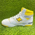 thumbnail image 2 of New Balance 650R Mens Size 8.5 White Yellow Basketball Leather Shoes Sneakers, 2 of 6