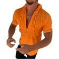 thumbnail image 2 of Birdeem Blouse à Capuche à Manches Courtes Mode Décontractée pour Hommes, Blouse Ajustée à Manches Courtes, 2 of 12