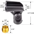 thumbnail image 2 of Support à Pince pour Microphone avec 5, Métal, 5,8 Po, Noir, Lot de 5, 2 of 4
