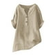 thumbnail image 5 of Tops para mujer,Conjunto de top y pantalón corto de manga corta holgado e informal para mujer, 100 % poliéster, cuello en V, ideal para el hogar, sopatenor, 5 of 9