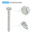thumbnail image 3 of Unique Bargains Hex Head Lag Screws Bolts, 1/4' x 2-1/2' 304 Stainless Steel Partial Thread Wood Screws, 5 Pack, 3 of 6