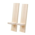 thumbnail image 4 of yotijay 2 Pieces Pillar Candle Sconce Wall Mount Candle Holder Racks for Dining Room Wood Color, 4 of 9