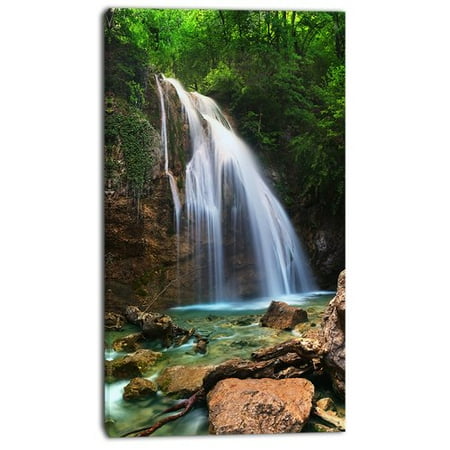 Art On Wrapped Canvas - Design Art 'Djur Djur Waterfall' Photographic Print on Wrapped Canvas