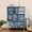 Blue, variant on LEYAOYAO 3-Tier Bookshelf with 5 Open Cubes, Modern Wooden Storage Rack, Multi-Use Shelf for Living Room, Office, Study, Yellow