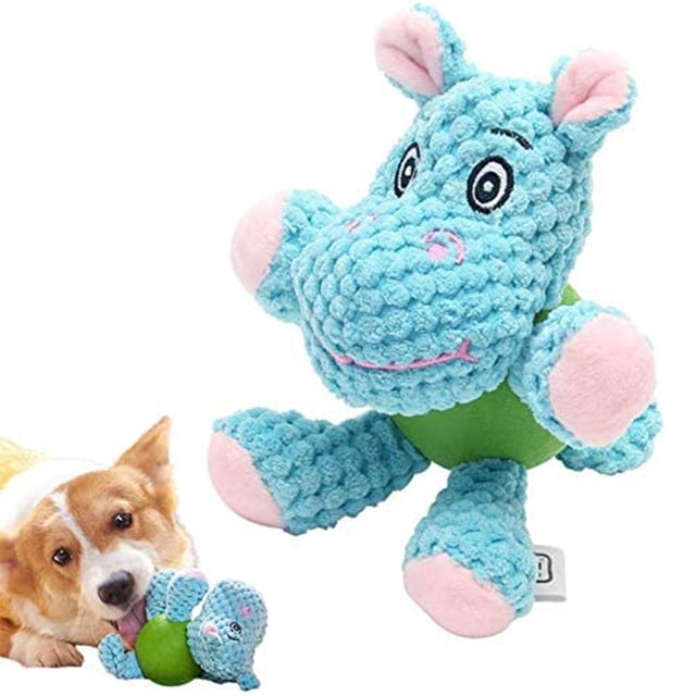 Juguete para perros de peluche, juguetes interactivos para perros de peluche para el aburrimiento, lindos juguetes para masticar perros chirriantes para cachorros, razas pequeñas, medianas y grandes Adepaton 2034749-2