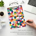 thumbnail image 3 of FORMRS Acrylic Clipboard with Low Profile Clip Standard A4 Letter Size, 12.5" x 9", Dark Colorful Circles, 3 of 8