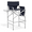 Navy Blue, variant on OSM 31" Foldable Tall Director Chair, Aluminum Frame with Side Table, Cup Holder & Storage Pockets, Portable for Makeup, Camping & Events, 250lbs Capacity, Green