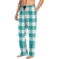 thumbnail image 5 of Top-kevin Buffalo Plaid Check Blue Green Pajama Pants Mens Lounge Pants Casual Men Pajama Bottoms, 5 of 13