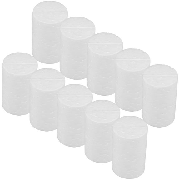 SOPOTUTU 10Pcs White Cylindrical Foam Cylinders for Christmas Decorations and Diy Projects