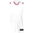 thumbnail image 5 of Holloway Sportswear S Boys RETRO BASKETBALL JERSEY White/Scarlet 224276, 5 of 5