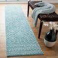 thumbnail image 3 of SAFAVIEH Tulum Merletta Moroccan Geometric Runner, 2' x 5', Turquoise/Ivory, 3 of 8
