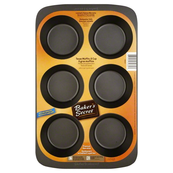 Baker's Secret 6 Cup Texas Size Muffin Pan