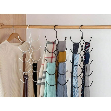 

LOVEVER 1pc Iron Hook Multi-Layer Hanger With 10 Hooks For Clothes/Ties/Scarfs/Hats 3-In-1 Multi-Functional Storage Rack