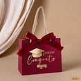 thumbnail image 6 of 10pcs Graduation Gift Bags, Sturdy Handles & Doctoral Cap Pattern, Congrats Graduation, Suitable for Graduation Party & Back to School Season, 6 of 10