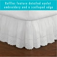 thumbnail image 4 of Fresh Ideas FRE30014WHIT01 Bed Skirt Ruffled Eyelet  White - Twin, 4 of 6