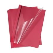Uxcell 0.3" Thermal Binding Cover, 10Pcs PE Presentation Paper File Protector Folder with Hot Melt Glue, Red